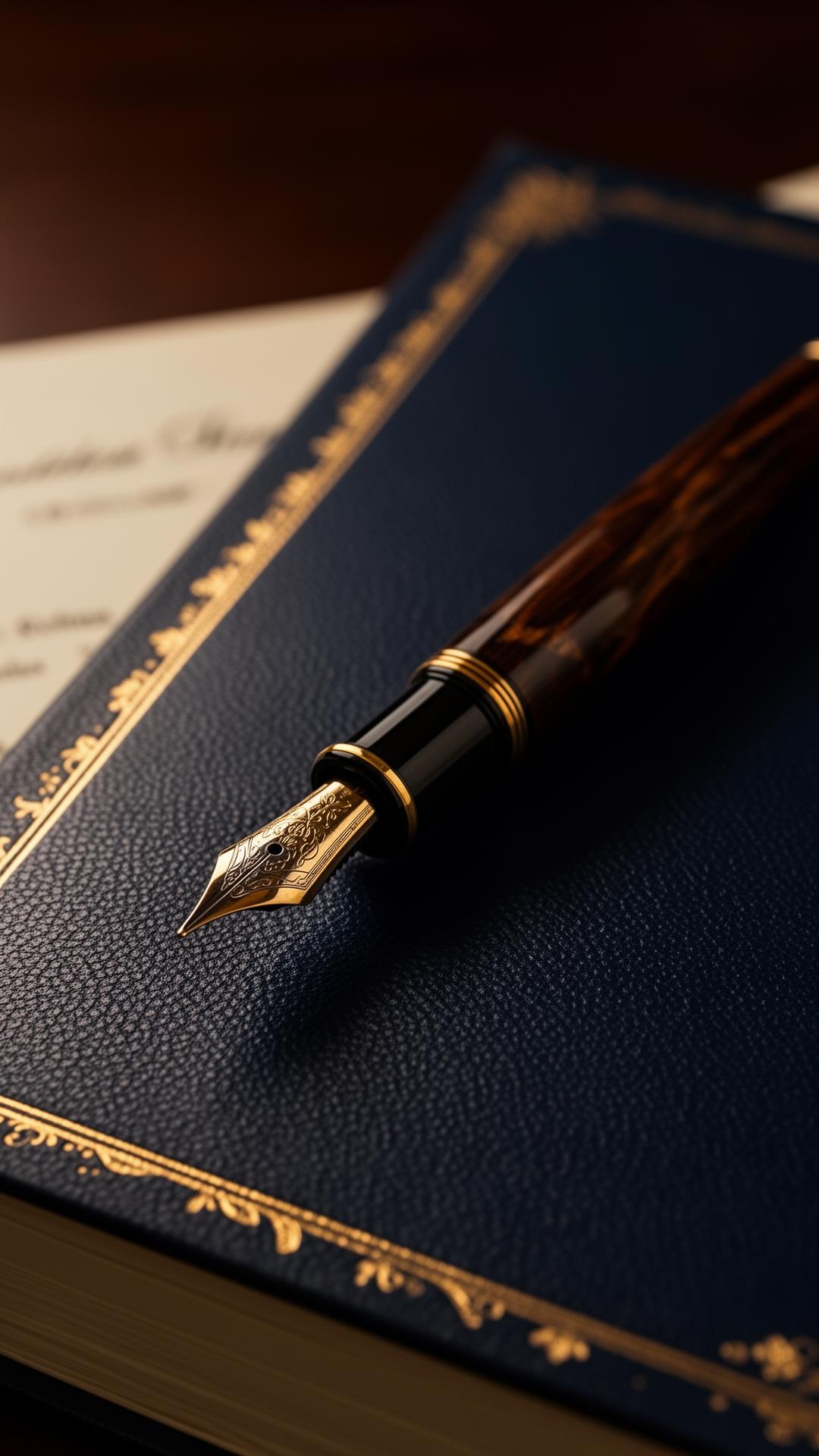 Caneta sobre documento jurídico